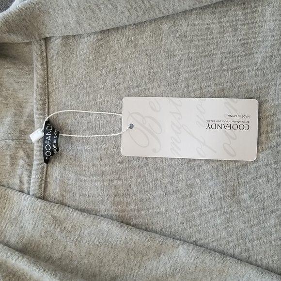 NWOT Coofandy Tunic Length Cardigan with Pockets Heather Grey Size XXL - Picture 3 of 12